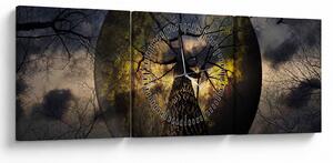 Tablou - Cerul enigmatic (cu ceas) (90x30 cm)