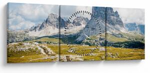 Tablou - Dolomite italiene (cu ceas) (90x30 cm)