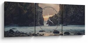 Tablou - În amurg (cu ceas) (90x30 cm)