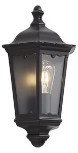 Felinar clasic de perete pentru exterior negru IP44 - Havana Half