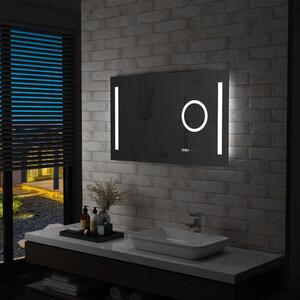 Oglindă cu LED de perete de baie, cu senzor tactil, 100x60 cm