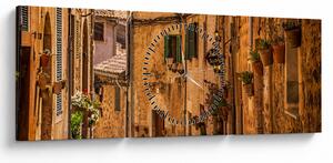 Tablou - Strada din Spania (cu ceas) (90x30 cm)