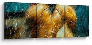 Tablou - Îngerii sărutăndu-se (cu ceas) (90x30 cm)