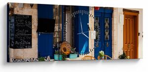 Tablou - ședere în Grecia (cu ceas) (90x30 cm)