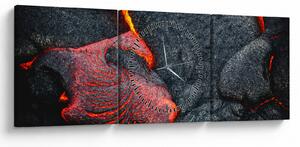 Tablou - Lava (cu ceas) (90x30 cm)