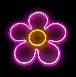 2Kids Toys - Decorațiune de perete neon LED Floare, 5W, USB
