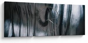Tablou - Fața din oțel (cu ceas) (90x30 cm)