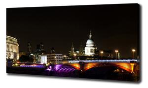 Tablou canvas Podul timp de noapte
