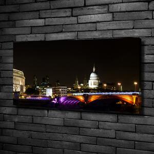 Tablou canvas Podul timp de noapte