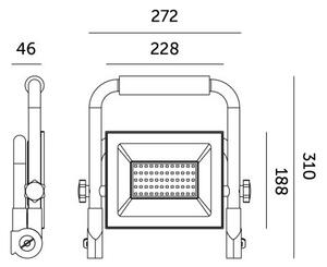 Proiector LED TIGRA LED/100W/4000K IP54 negru/galben