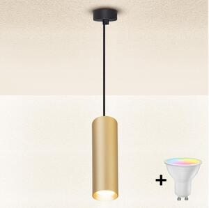Brilagi - Lustră LED SELE, reglabilă, pe cablu, 1xGU10/4,8W/230V, negru/auriu