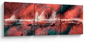 Tablou - Explozie în petrol (cu ceas) (90x30 cm)
