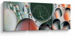 Tablou abstract - buline (cu ceas) (90x30 cm)