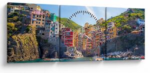 Tablou - Pe Marea mediterană (cu ceas) (90x30 cm)