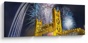Tablou - Noaptea de Revelion (cu ceas) (90x30 cm)