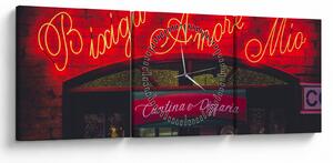 Tablou - Amore Mio (cu ceas) (90x30 cm)
