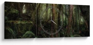 Tablou - Pădurea enigmatică (cu ceas) (90x30 cm)