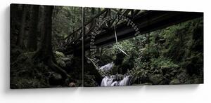 Tablou din pădurea neagră (cu ceas) (90x30 cm)