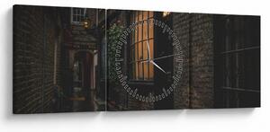 Tablou -Strada din Londra (cu ceas) (90x30 cm)