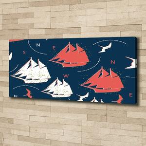 Tablou pe pânză canvas Navele păsări marine