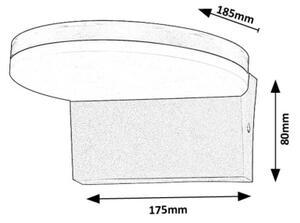 Aplică LED de exterior Rabalux 77117 BATIDA LED/9W/230V IP54 negru