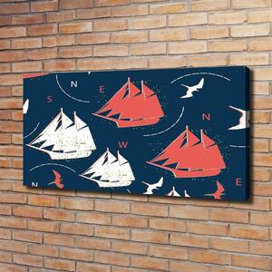 Tablou pe pânză canvas Navele păsări marine