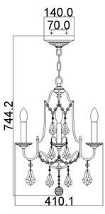 Lustră pe lanț Feiss FE-VALENTINA4 VALENTINA 4xE14/60W/230V