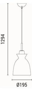 Lustră pe cablu 1xE27/15W/230V verde pr. 19,5 cm