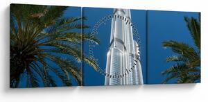 Tablou - Burj Khalifa (cu ceas) (90x30 cm)