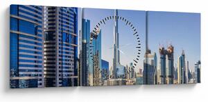 Tablou - Dimineața la Dubai (cu ceas) (90x30 cm)