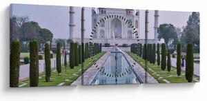 Tablou - Taj Mahal în răsăsrit de soare (cu ceas) (90x30 cm)