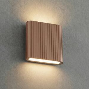 Lucande Lampa de perete pentru exterior cu LED Raija, maro închis, înălțime 19, Maro / Rugină, Aluminiu, Modern