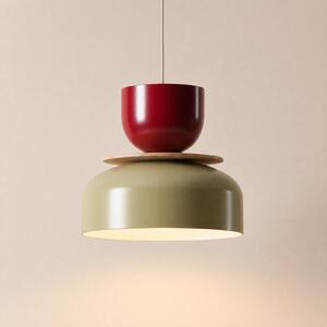 ALDEX Lampă suspendată Uto, bej-maro/roșu închis, Ø 30 cm, metal, reglabil, Multicolor, Camera de zi / sufragerie, Metal, Modern