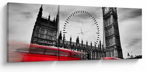 Tablou - Houses of Parliament din Londra (cu ceas) (90x30 cm)