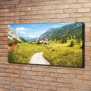 Tablou pe pânză canvas Pășuni în Alpi