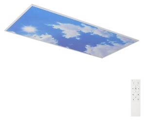 Brilagi -LED Plafonieră LED reglabilă SLIMFRAME SKY LED/80W/230V 120x60 cm argintiu/albastru+telecomandă