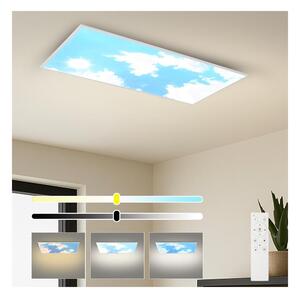 Brilagi -LED Plafonieră LED reglabilă SLIMFRAME SKY LED/80W/230V 120x60 cm argintiu/albastru+telecomandă