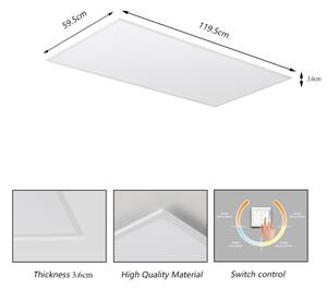 Brilagi - Plafonieră LED SLIMFRAME, 80 W, 230 V, 120 x 60 cm, 3000/4000/6000 K, albă