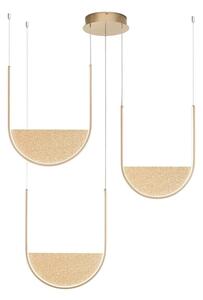 Ondaluce - Lustră LED dimabilă suspendată pe cablu LOTUS LED/70W/230V, finisaj auriu