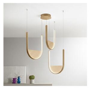 Ondaluce - Lustră LED dimabilă suspendată pe cablu LOTUS LED/70W/230V, finisaj auriu