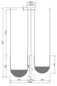 Ondaluce - Lustră LED dimabilă suspendată pe cablu LOTUS LED/70W/230V, finisaj auriu