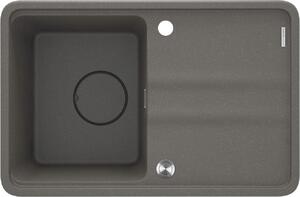 Deante Momi, chiuveta granit 1 camera 670x440x230 mm cu sifon economic, antracit metalic, DEA-ZKM_T11A