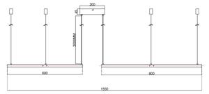 Ondaluce - Lustră LED reglabilă suspendată pe cablu SOEL LED/28W/230V+LED/38W+LED/47W