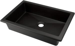 Deante Correo, chiuveta granit 500x350x140 mm, negru mat, DEA-CQR_NU5U