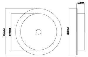 Ondaluce - Aplica LED de perete JOKEY LED/10W/230V auriu/bej fumuriu