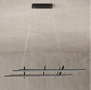 Ondaluce - Lustră LED reglabilă suspendată pe cablu MOVIDA, LED/114W/230V, negru