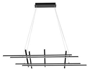 Ondaluce - Lustră LED reglabilă suspendată pe cablu MOVIDA, LED/114W/230V, negru