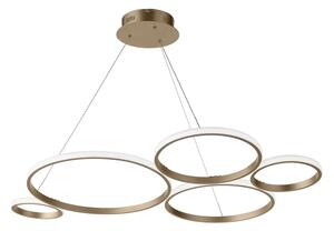 Ondaluce - Lustră LED dimerizabilă suspendată pe cablu POIS LED/60W/230V, auriu