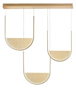 Ondaluce - Lustra suspendată LED dimabilă pe cablu LOTUS LED/70W/230V, aurie