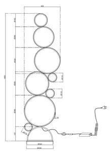 Ondaluce - Lampadar reglabil POIS LED/52W/230V 160 cm auriu